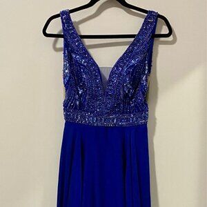 Marvelous Sherri Hill Gown — Rich Deep Blue